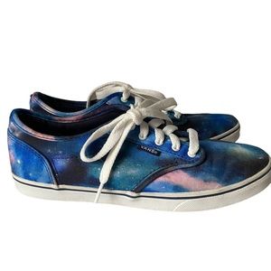 Vans Low Top Cosmic Galaxy Shoes 721356 Blue Size 7.5 GUC